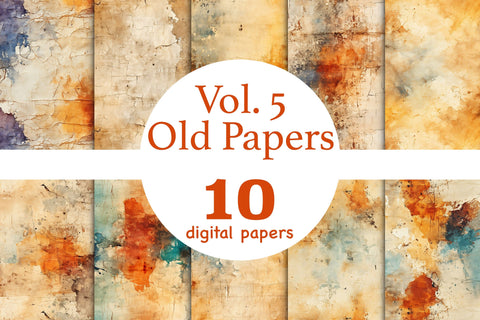 Old Paper Textures | Grunge Background Paper Set Digital Pattern GlamArtZhanna 