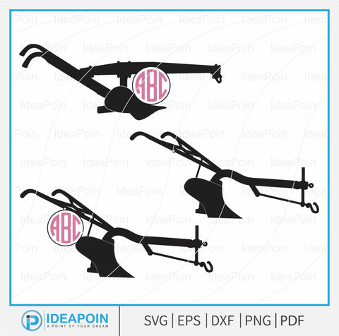 Old Plow svg, Farming Vector, Farmhouse svg File, old plow monogram SVG Dinvect 