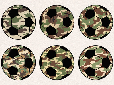 Old School Camo Soccer Svg, Camouflage Svg SVG DesignDestine 