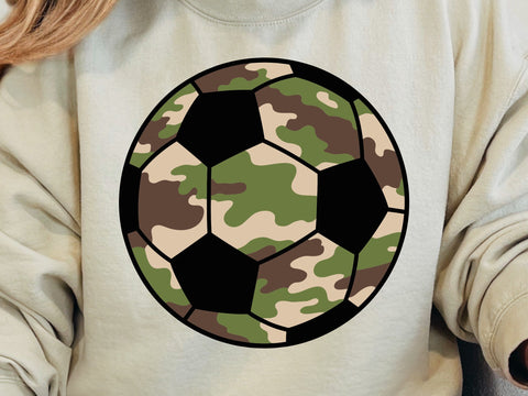 Old School Camo Soccer Svg, Camouflage Svg SVG DesignDestine 