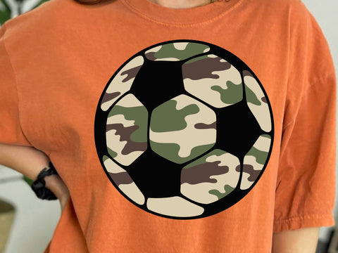 Old School Camo Soccer Svg, Camouflage Svg SVG DesignDestine 