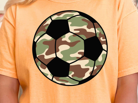 Old School Camo Soccer Svg, Camouflage Svg SVG DesignDestine 