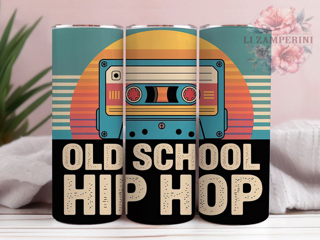Old School Hip Hop 20oz Tumbler, Old School Hip Hop Wrap, Vintage Music Sublimation Design, Nostalgic Hip Hop Quote, 20oz Tumbler Wrap, Sublimation Design PNG, Music Gift Sublimation Li Zamperini 