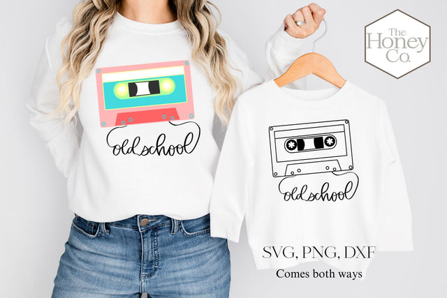 Old School SVG PNG DXF Cassette Tape Hand Lettering Funny SVG The Honey Company 