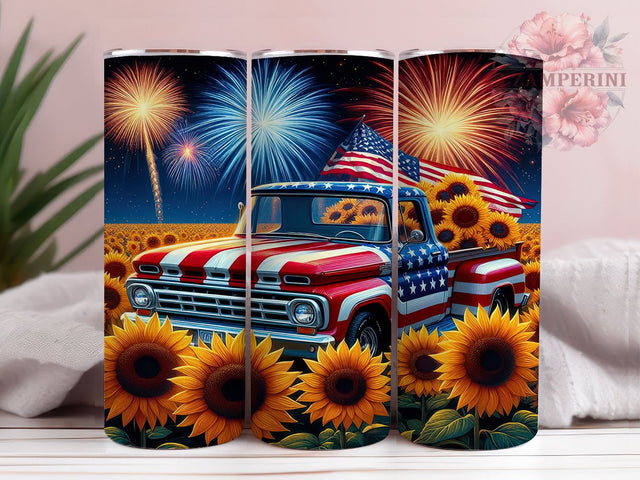 Old Truck American Flag 20oz Tumbler Wrap PNG, Patriotic Truck Tumbler Png, Straight & Tapered Tumbler Wrap, Instant Digital Download Sublimation Li Zamperini 