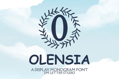 Olensia Monogram Font Dm Letter Studio 