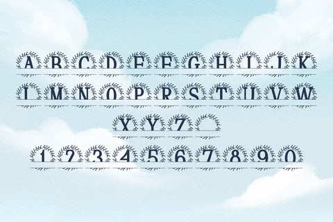Olensia Split Monogram Font Dm Letter Studio 