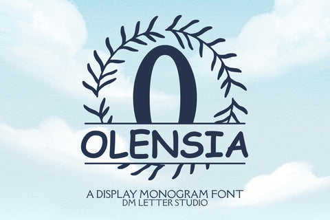 Olensia Split Monogram Font Dm Letter Studio 