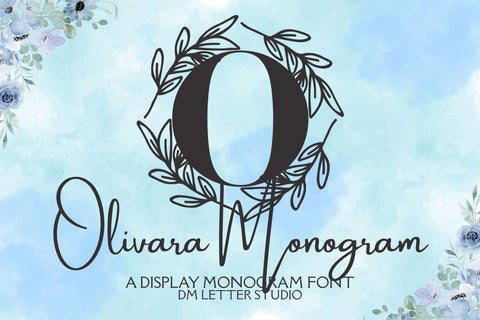 Olivara Monogram Font Dm Letter Studio 
