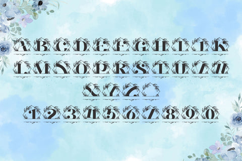 Olivara Split Monogram Font Dm Letter Studio 