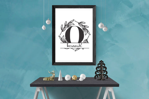 Olivara Split Monogram Font Dm Letter Studio 