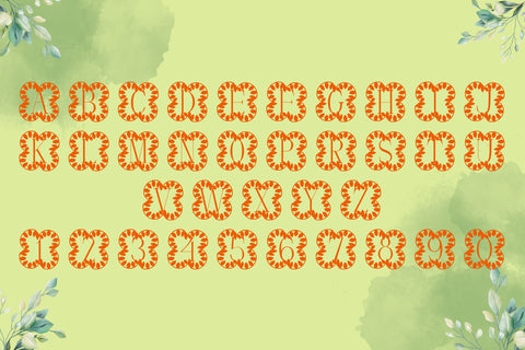 Olive Bloom Monogram Font Dm Letter Studio 