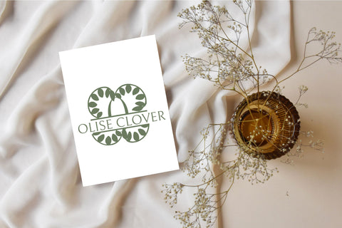 Olive Bloom Split Monogram Font Dm Letter Studio 