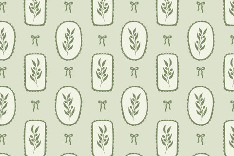 Olive Branches Seamless Patterns & Digital Papers Set Digital Pattern Rin Green 