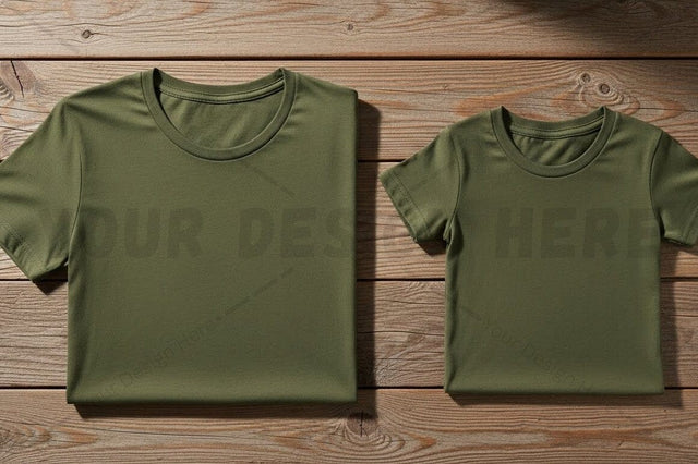 Olive green t-shirt mockup design Mock Up Photo Regulrcrative 