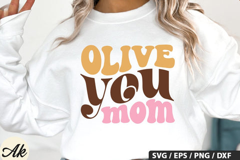 Olive you mom SVG Design SVG akazaddesign 
