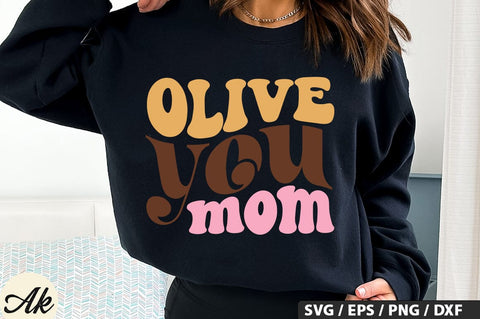 Olive you mom SVG Design SVG akazaddesign 