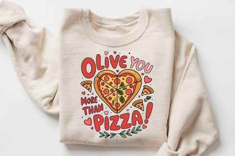 Olive you more than pizza Sublimation PNG Design SVG Regulrcrative 
