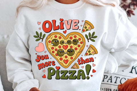 Olive you more than pizza Sublimation T-Shirt Design SVG Regulrcrative 