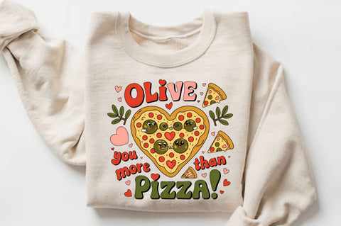 Olive you more than pizza Sublimation T-Shirt Design SVG Regulrcrative 