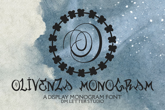 Olivenza Monogram Font Dm Letter Studio 