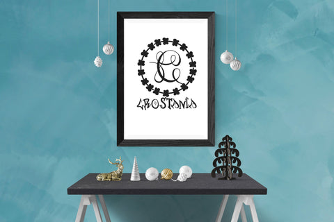 Olivenza Monogram Font Dm Letter Studio 