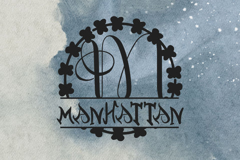 Olivenza Split Monogram Font Dm Letter Studio 