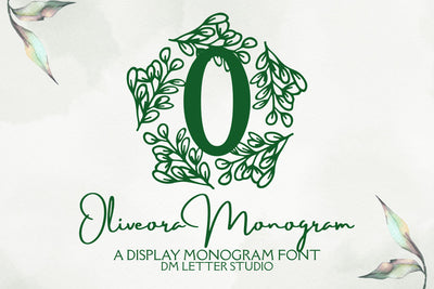 Oliveora Monogram Font Dm Letter Studio 
