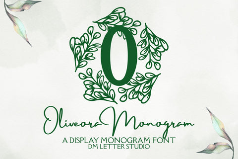 Oliveora Monogram Font Dm Letter Studio 