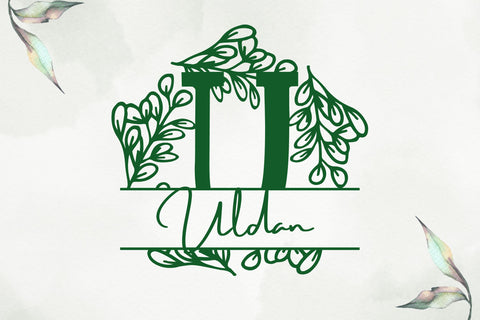 Oliveora Split Monogram Font Dm Letter Studio 