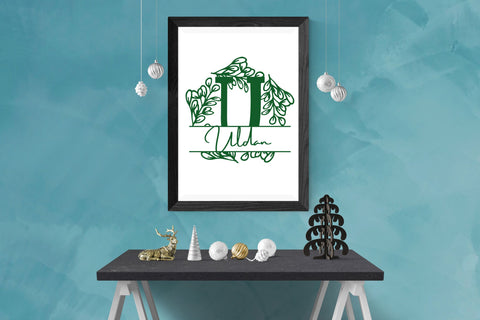 Oliveora Split Monogram Font Dm Letter Studio 