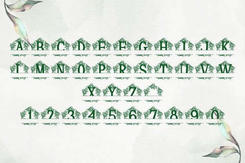 Oliveora Split Monogram Font Dm Letter Studio 