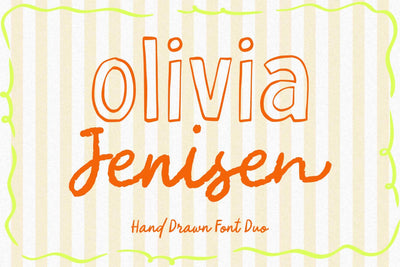 Olivia Jenisen – Hand Drawn Font Duo Font Arterfak Project 
