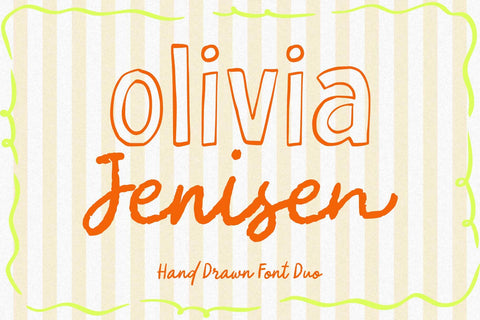 Olivia Jenisen – Hand Drawn Font Duo Font Arterfak Project 