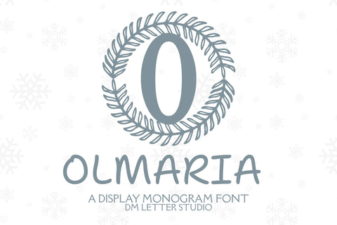 Olmaria Monogram Font Dm Letter Studio 