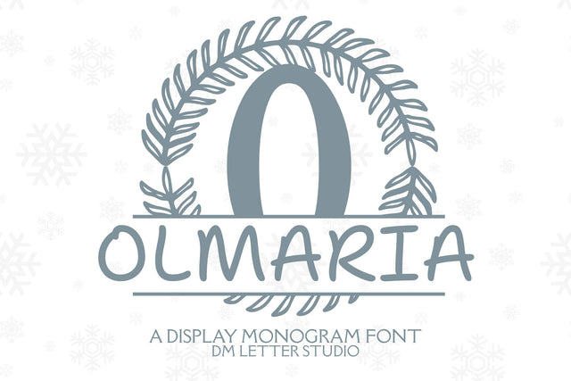 Olmaria Split Monogram Font Dm Letter Studio 