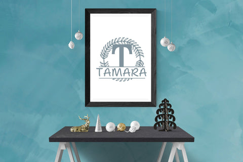 Olmaria Split Monogram Font Dm Letter Studio 