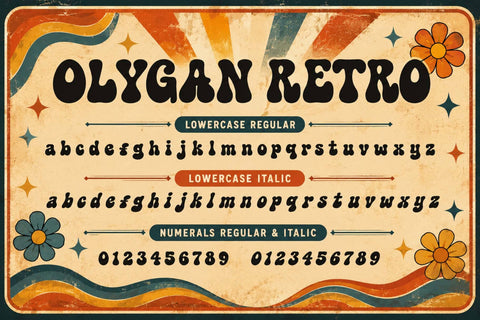 Olygan Retro Font Prasetya Letter 