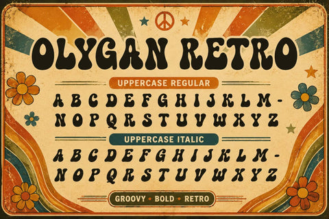 Olygan Retro Font Prasetya Letter 