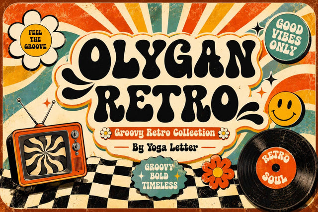 Olygan Retro Font Prasetya Letter 
