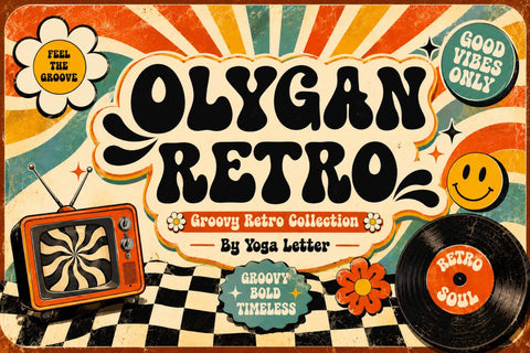 Olygan Retro Font Prasetya Letter 