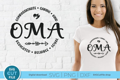 Oma svg, Grandma Oma svg, Oma round circle SVG SVG Cut File 