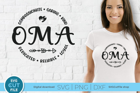 Oma svg, Grandma Oma svg, Oma round circle SVG SVG Cut File 