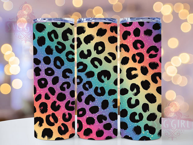 Ombre Glitter Leopard Tumbler, Seamless Gradient Leopard, Glitter Animal Print, 20Oz Sublimation Wrap, Ombre Cheetah Art, Sparkly Leopard Texture, Tumbler Sublimation Sublimation SvggirlplusArt 