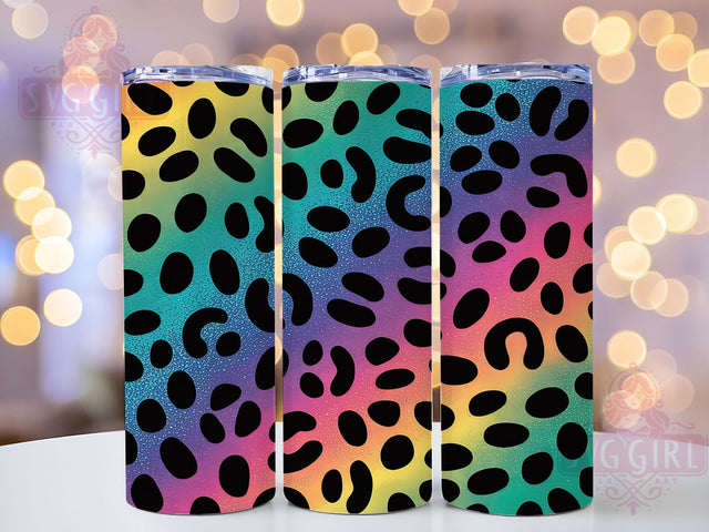Ombre Glitter Leopard Tumbler, Seamless Gradient Leopard, Glitter Animal Print, 20Oz Sublimation Wrap, Ombre Cheetah Art, Sparkly Leopard Texture, Tumbler Sublimation Sublimation SvggirlplusArt 