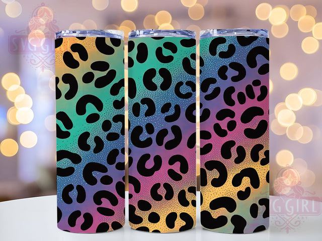 Ombre Glitter Leopard Tumbler, Seamless Gradient Leopard, Glitter Animal Print, 20Oz Sublimation Wrap, Ombre Cheetah Art, Sparkly Leopard Texture, Tumbler Sublimation Sublimation SvggirlplusArt 