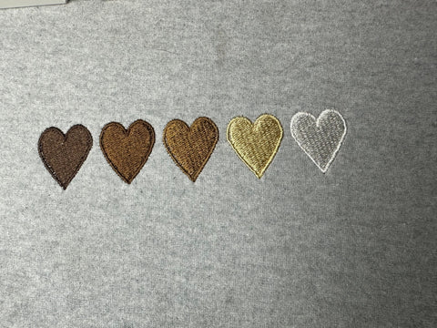 Ombre Hearts 4 Sizes - File formats in pes,dst,jef,xxx,exp,vip,vp3, love, hearts, cute, heart, mama, popular Embroidery/Applique DESIGNS AestheticdesignsE 