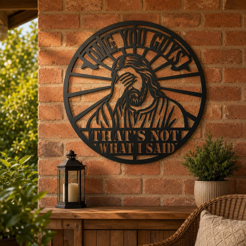 OMG You Guys That's Not What I Said Laser SVG | Funny Jesus Facepalm Dxf | Christian Humor Laser Cut File | CNC Plasma Metal Wall Art SVG HappyDesignStudio 