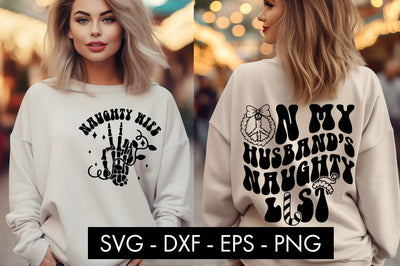 On My Husband's Naughty List Funny SVG SVG Freeling Design House 