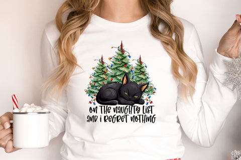 On the nauthty list and i regret nothing png design Sublimation Regulrcrative 